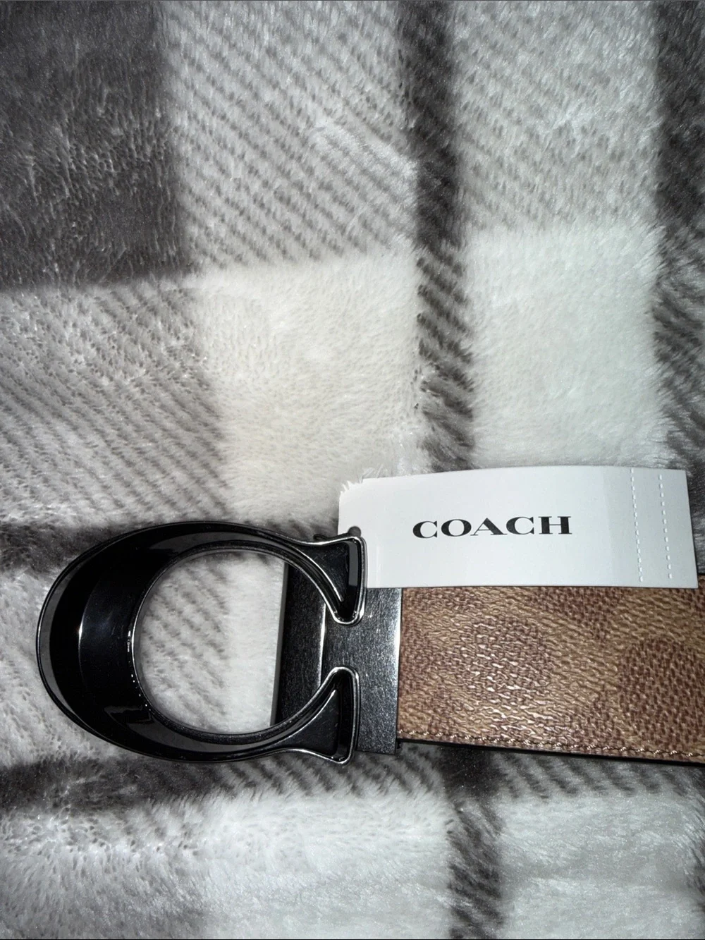 Coach Signature Buckle Cut-To-Size Reversible Belt, 38 MM BNWT